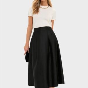 Tuckernuck Black Dupioni Kendall Skirt- New with Tags